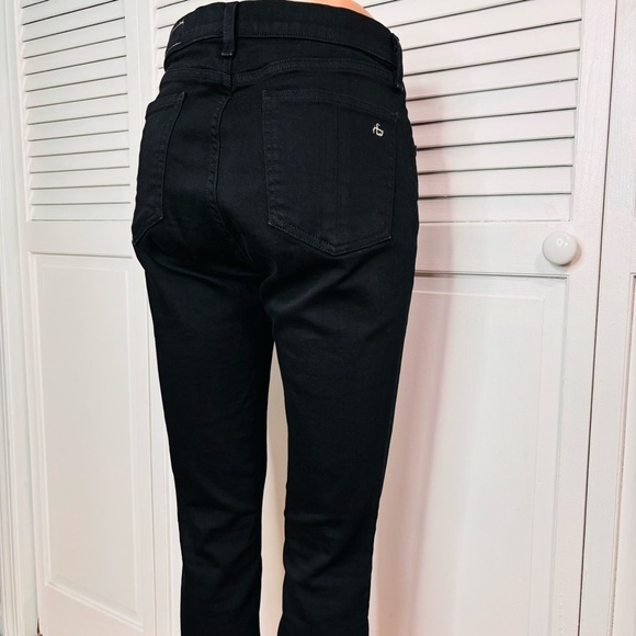 RAG & BONE Black Hampton Raw Hem Jeans Size 29 - Picture 5 of 10